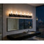 Luminaires de salle de bain à 6 lumières au-dessus d'un miroir avec abat-jour en verre transparent, appliques murales modernes pour meuble-lavabo de chambre à coucher