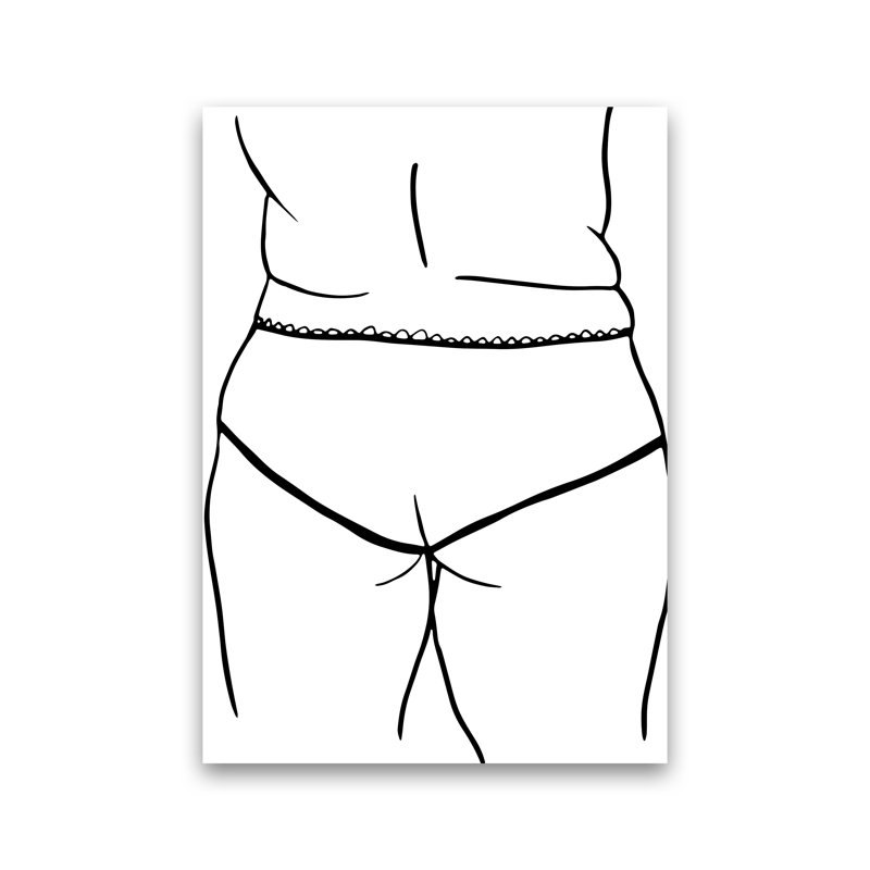 Curvy Female Back 2 by Planeta444 - Print, No Framed, 42cm H x 30cm W x 1cm D