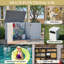 4.3 X 2.5 X 3.2 Ft.  Durable Resin Outdoor Storage Shed With Floor For Garden Patio Furniture & Tools (Double Doors)