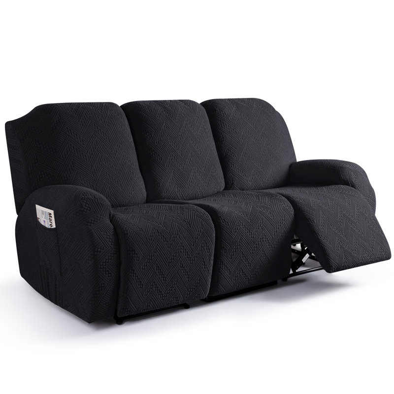 Housse extensible pour canapé 3 pièces Harriet, Noir