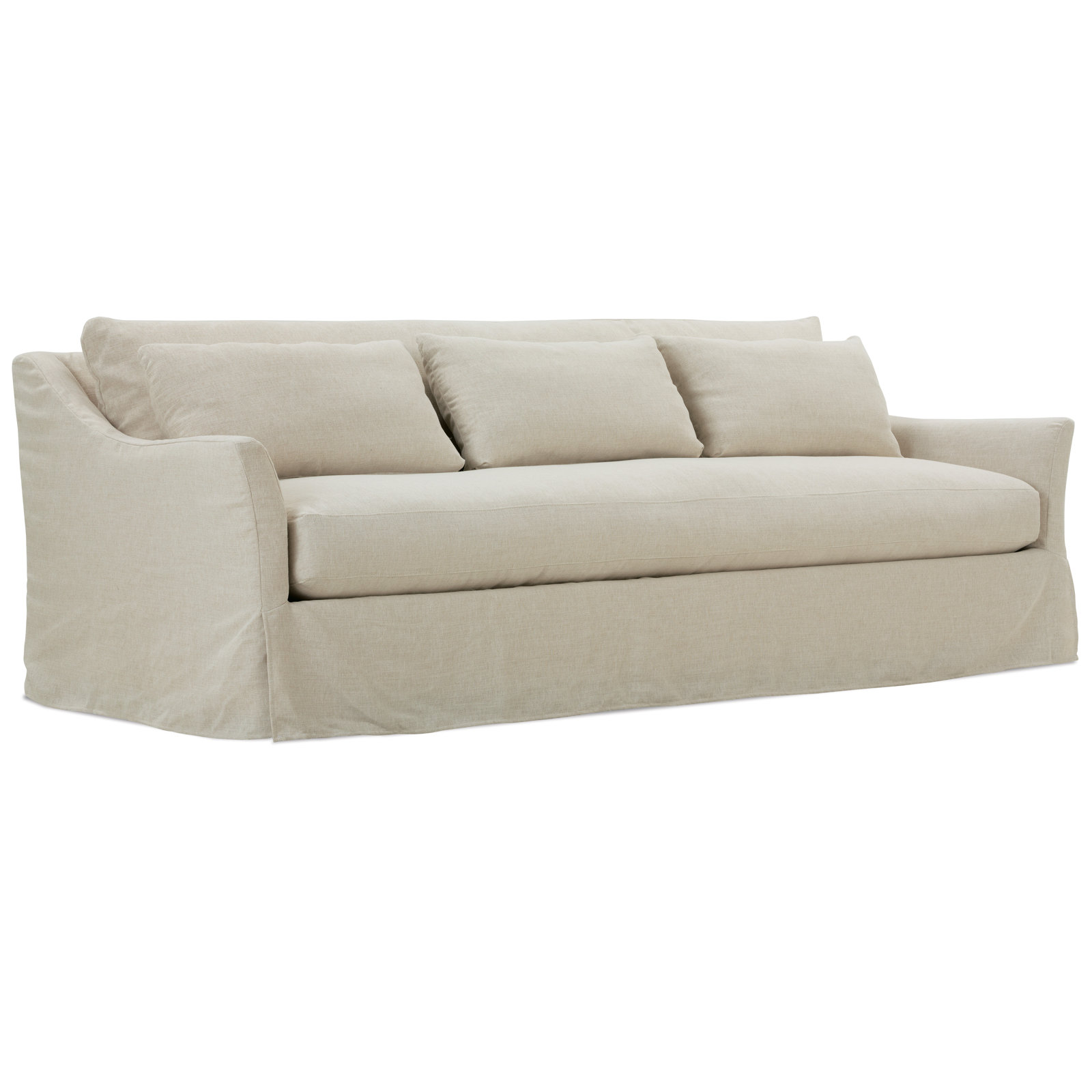Stavro Upholstered Sofa, 35"H x 110"W x 41"D, Cream