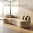 Curved Compression Modular Boneless Sofa, No Assembly Required, Automatic Expand & Restore Oversized Cloud Couch, Soft Boucle Fabric 4-Seater Sectional Sofa for Living Room, Apartment, Office-606732657
