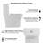 1.1/1.6 GPF Elongated Comfort Height Floor Mounted One-Piece Toilet, CUPC Certified, WaterSense Cetified, Ceramic, White Color, Soft Close Seat