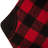 21"L Fur Black/Red Buffalo Plaid Stocking