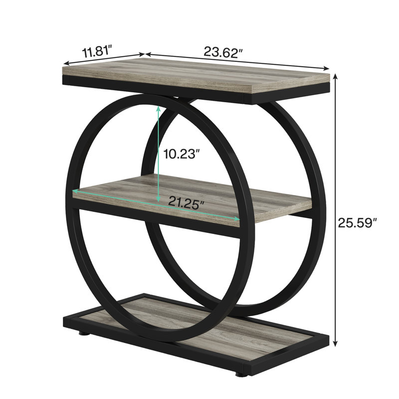 End Table, Grey, Black