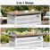 Niven Rectangle Propane Smokeless Fire Pit Table with Hidden Fuel Tank