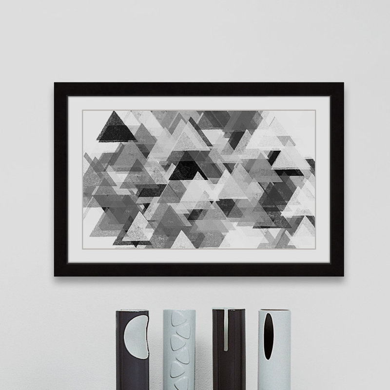 Émotion cachée-impression sur papier, H 12 po x l 18 po x P 1,5 po, Cadre noir