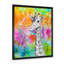 Girafe blanche, dessin sur arc-en-ciel lumineux - peinture sur toile-59708386-59708390