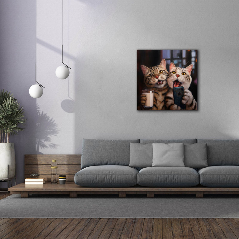 «Happy Hour» par Lucia Heffernan, art mural sur toile, H 37 po x l 37 po x P 1,5 po