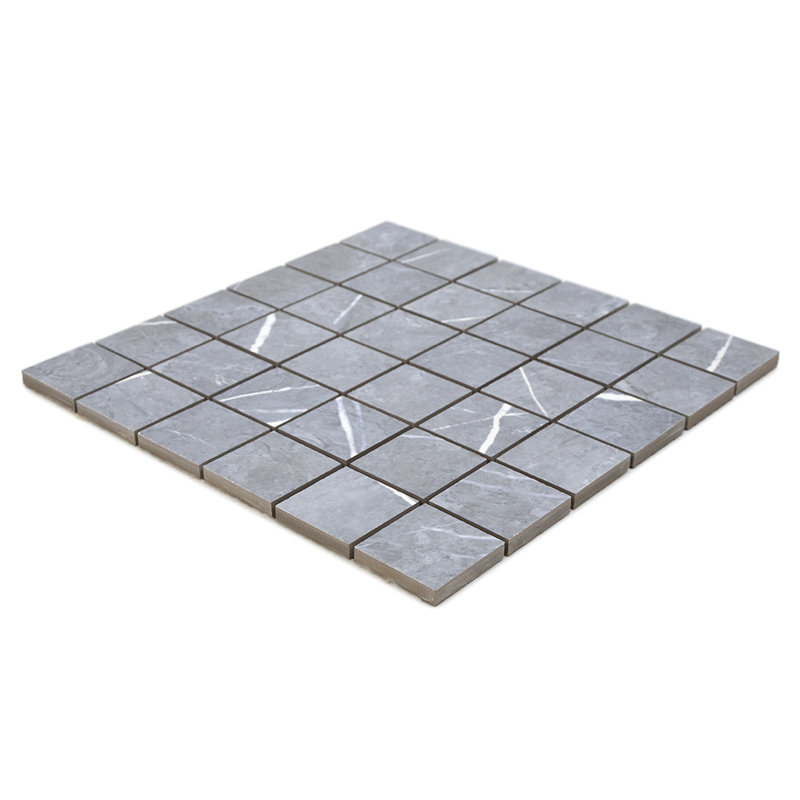 Opera 2" x 2" Porcelain Grid Mosaic Wall & Floor Tile, Blue