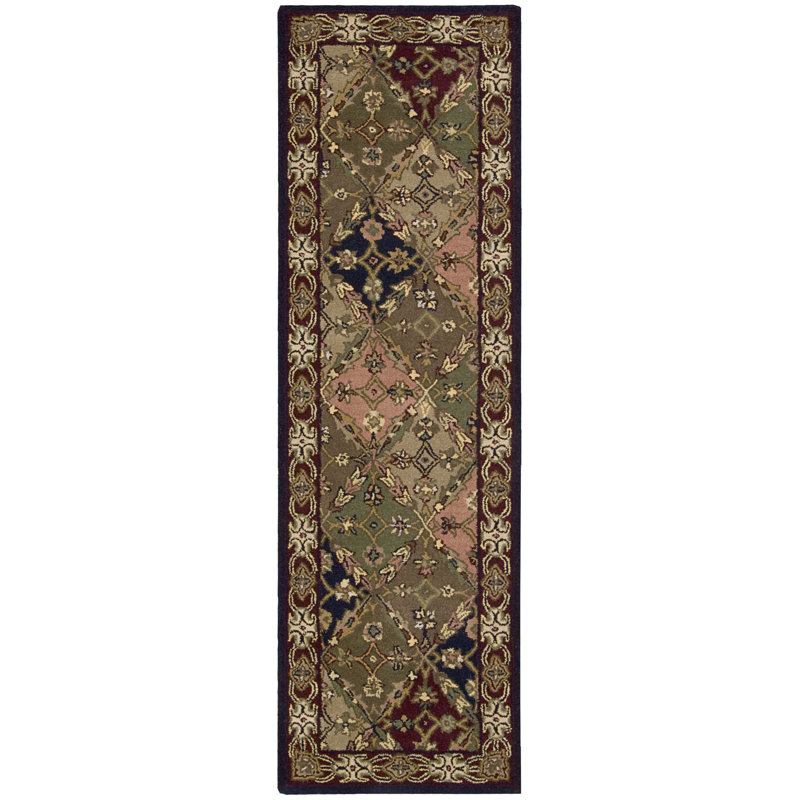 Tapis de couloir beige en laine fait à la main 2 pi 3 po x 7 pi 6 po Etten, Tapis de couloir 2 pi 2 po x 10 pi