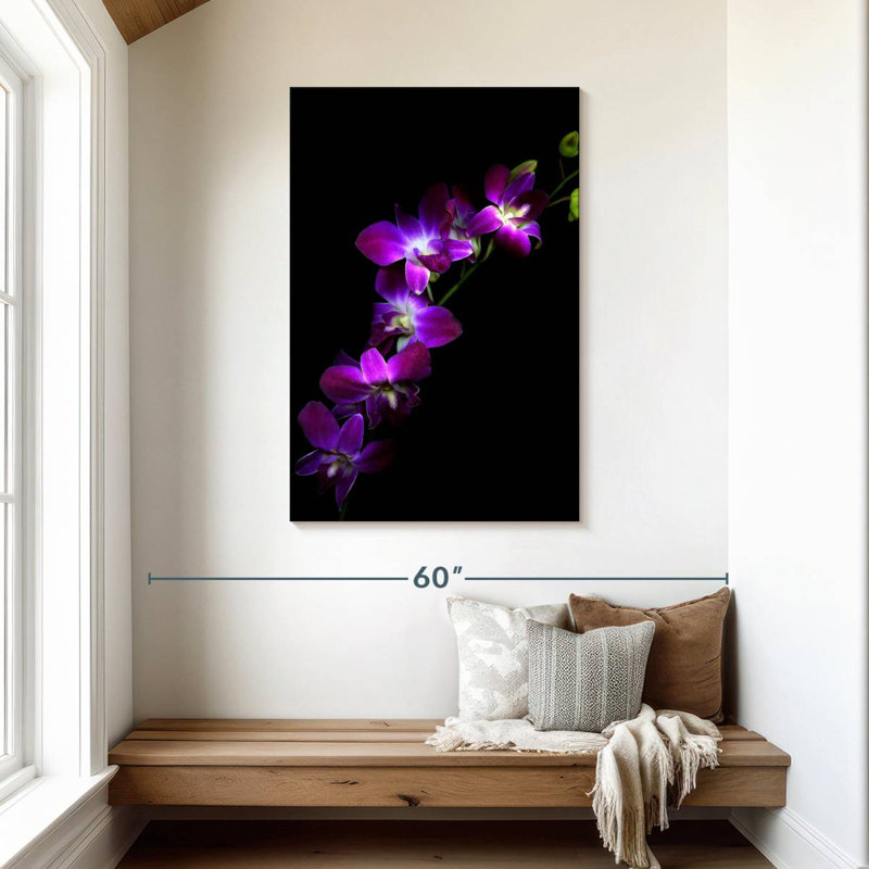 Harnek Purple Dendrobium Orchids, 45" H x 30" W
