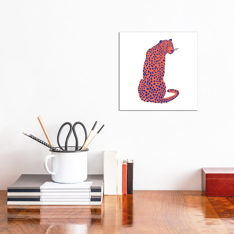 Bright Leopard II by Emma Scarvey - Wrapped Canvas Painting, 30.48cm H x 30.48cm W 1.91cm D