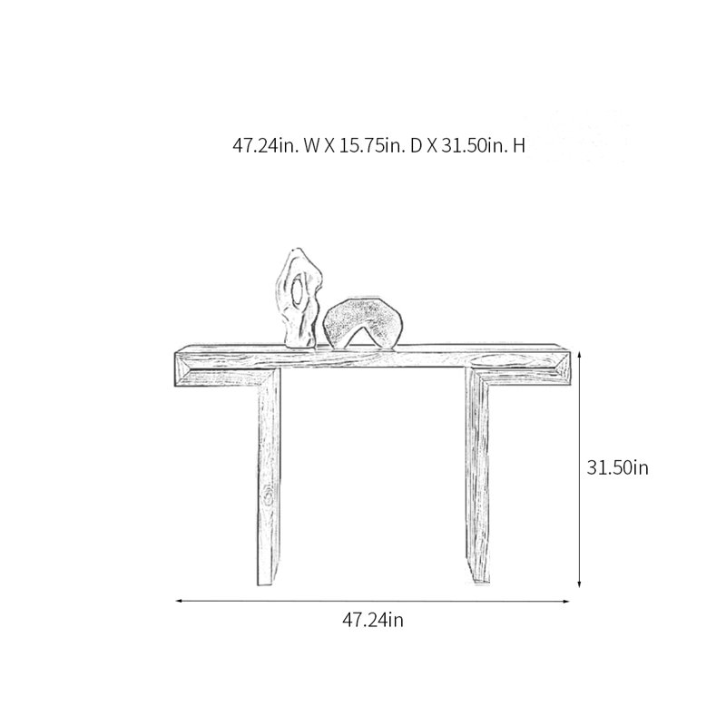 Horchak, Brun, H 31,5 po x l 47,24 po x P 15,75 po