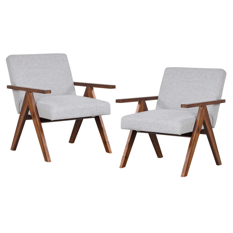 Fauteuil de 27 po de large Kiraz, Lin gris