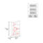 Pharmacie H 29 po, avec 5 tablettes, 1 porte et 1 miroir, blanc-1029392431