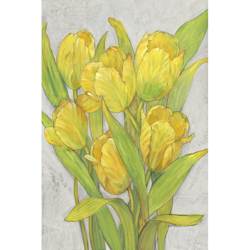 Yellow Tulips I - Painting, 76 cm H x 51 cm W, Wrapped Canvas