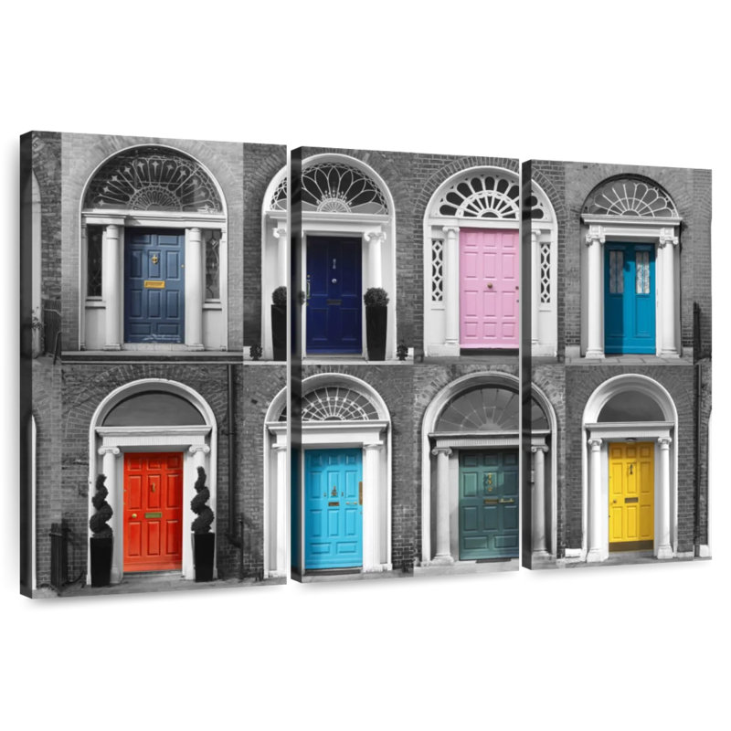 Lilian Colorful Georgian Doors, H 28 po x l 45 po
