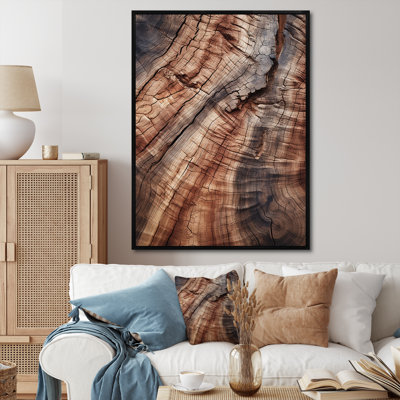 Abstract Brown Graceful Woodland Bark - Abstract Wall Art Print