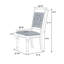 Ensemble de 2 chaises d'appoint luxueuses rembourrées capitonnées Luxury