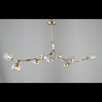 Lustre linéaire 9 lumières spoutnik moderne Headington