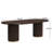 Lyddia 6-Person Dining Table Set With Upholstered Dining Chairs & Fluted Double Pedestal Base-129681402-129681405