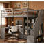Twin Size Loft Bed With L-Shaped Desk, Drawers, Cabinet, And Storage Staircase , Maximizing Space And Storage-1305311755