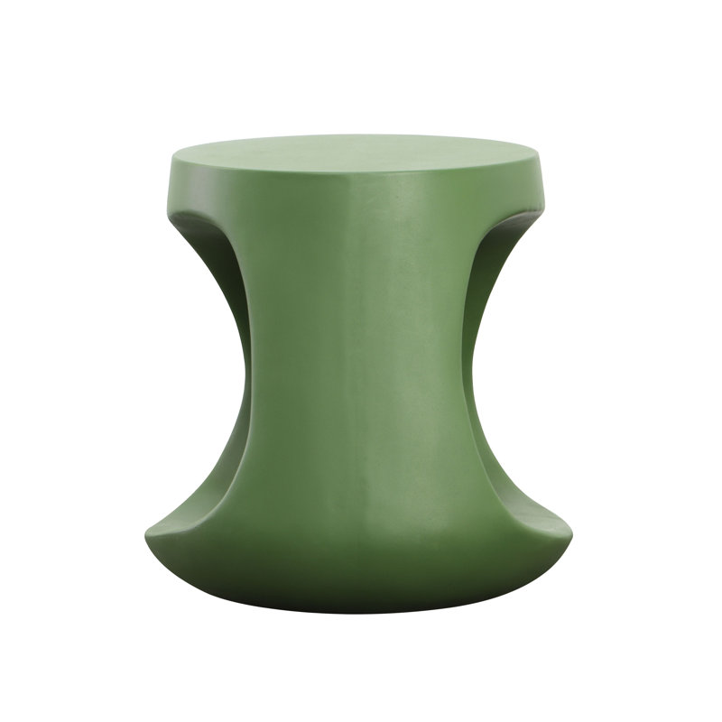 Owens Concrete Outdoor Side Table, Moss Green