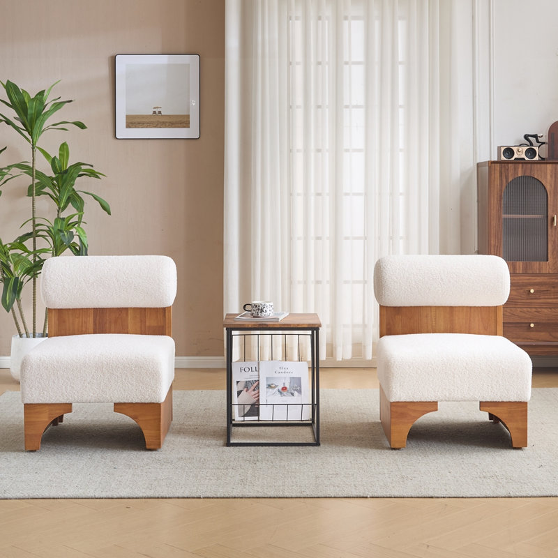 [Ensemble de 2] Méridienne moderne Boucle, Beige