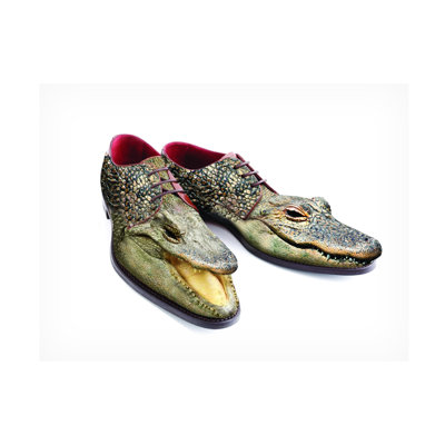 Art mural sur toile tendue - art mural John Hovenstine «Alligator chaussures» pour le salon, la chambre à coucher ou le bureau - 14 x 19