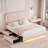LED Teddy Fleece Platform Bed Frame with 2 Free-Combination Storage Drawers-952445325-952445362