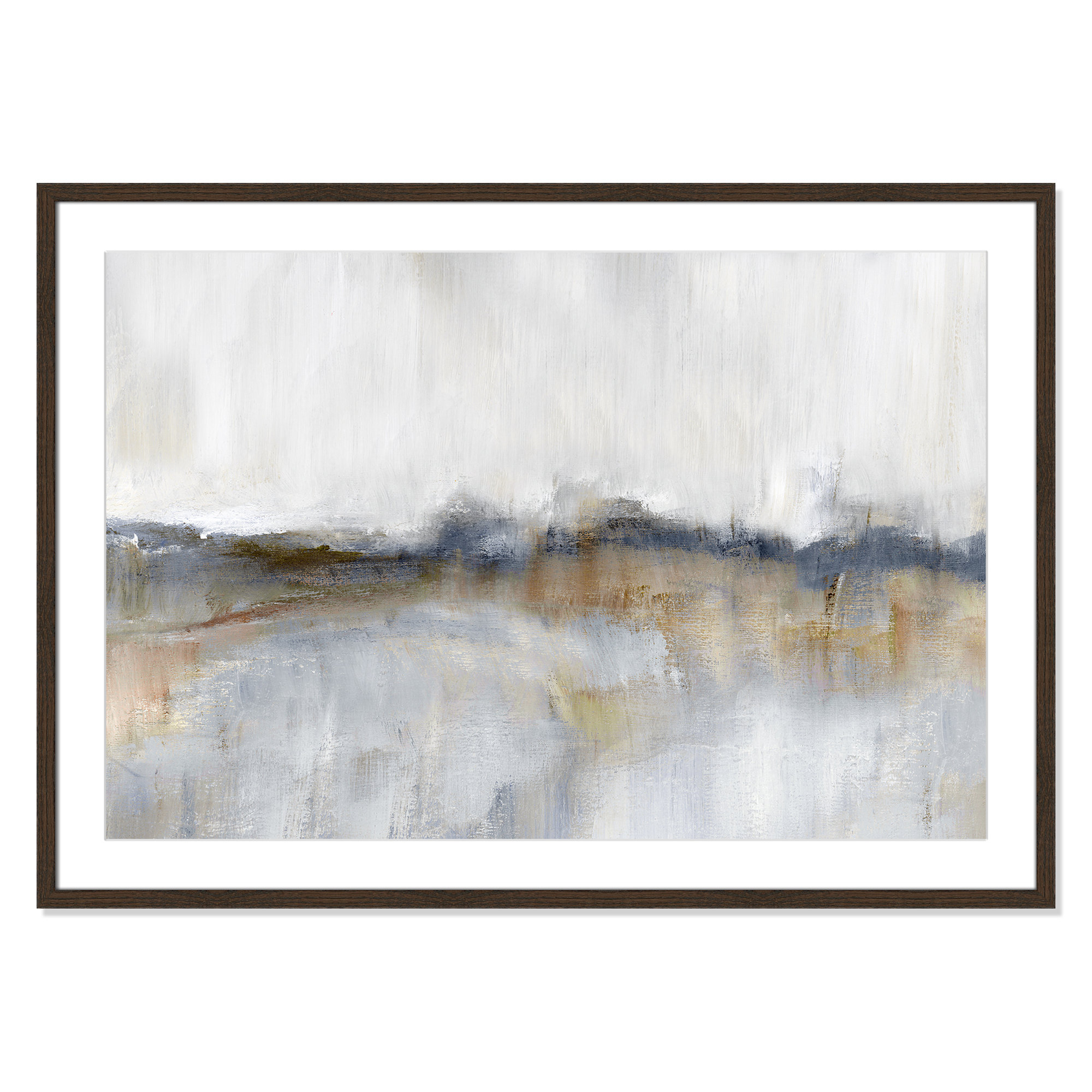 Autumnal Tide by Nan, 29.5" H x 41.5" W x 0.75" D, Walnut Framed