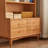 Simple All Solid Wood Cherry Wood Bookcase-110393051