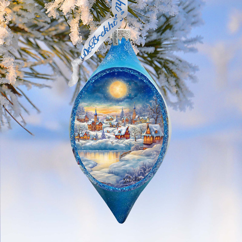3.5'' Glass Hanging Figurine Ornament