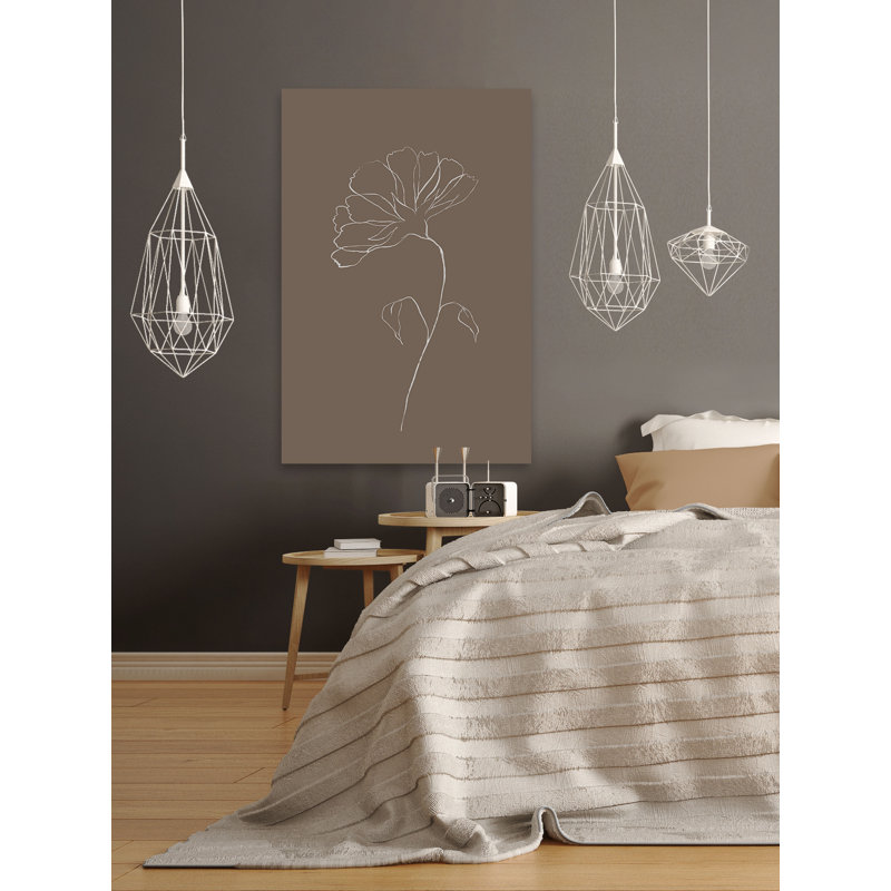 Transparent Flower Sketch - Wrapped Canvas Painting, 101cm H x 66cm W x 3.81cm D