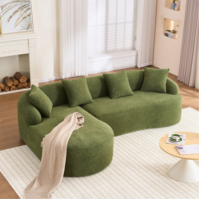 Canapé modulaire modulaire en L chenille modulaire, aucun assemblage requis, canapé éponge à compression haute densité 30D pour salon, chambre à coucher et appartement