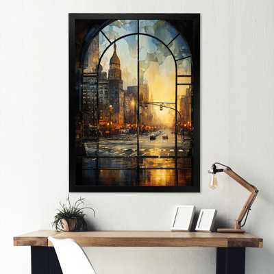 Vintage New York City Window Views I - New York City Wall Art
