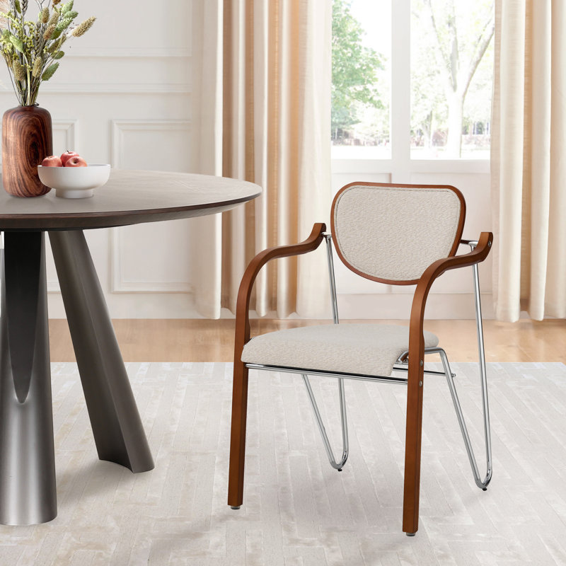 Fauteuil Gifu, beige / brun