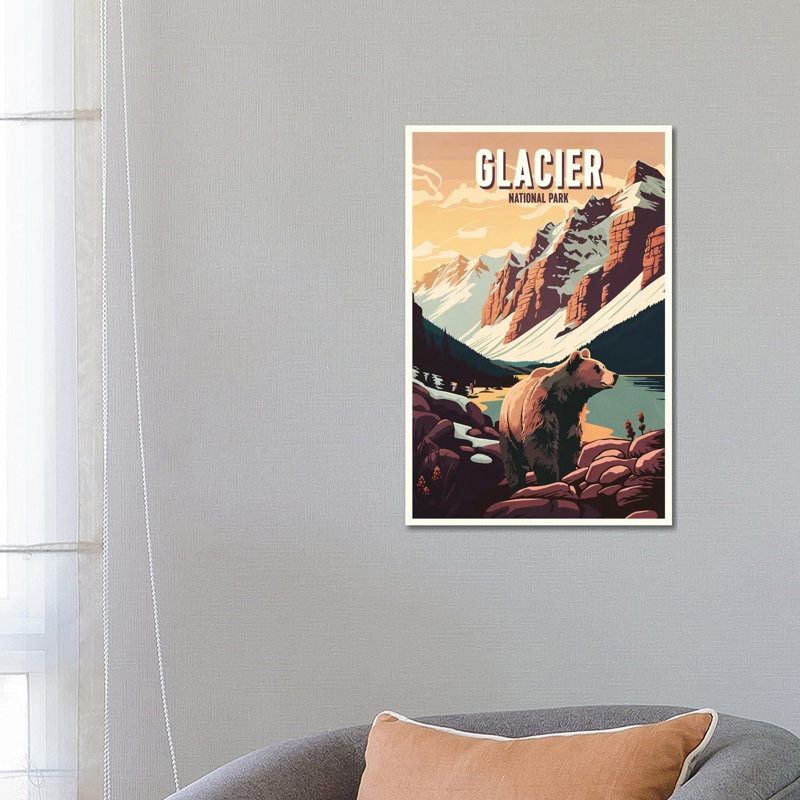 Glacier National Park, Wrapped Canvas, No Mat, 26" H x 18" W x 1.5" D