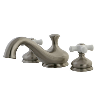Kingston Brass Heritage Two-Handle 3-Hole Deck Mount Roman Tub Faucet