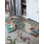 Tapis intérieur / extérieur bleu en polypropylène tissé à la machine Kiersten