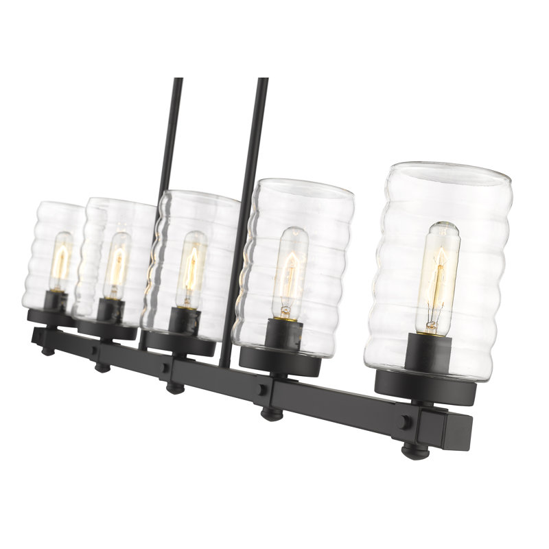 Rosamaria 5 - Light Outdoor Chandelier, Matte Black