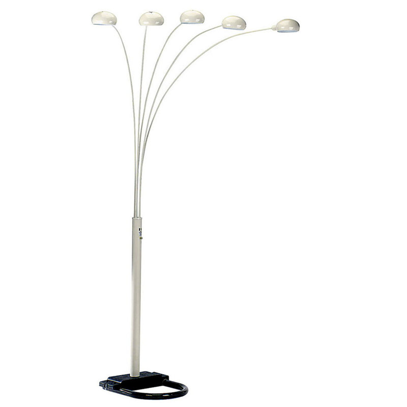 Lampe sur pied de 84 po de hauteur avec 84 arches réglables, Noir, noir, noir, noir