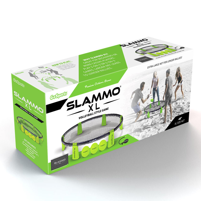 Ensemble de jeu 6 pièces Slammo XL - Beach Outdoor Lawn Roundnet