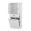 Armoire de rangement moderne en bois avec 2 paniers à linge, trieur de linge coulissant avec portes et tiroir-2071556204