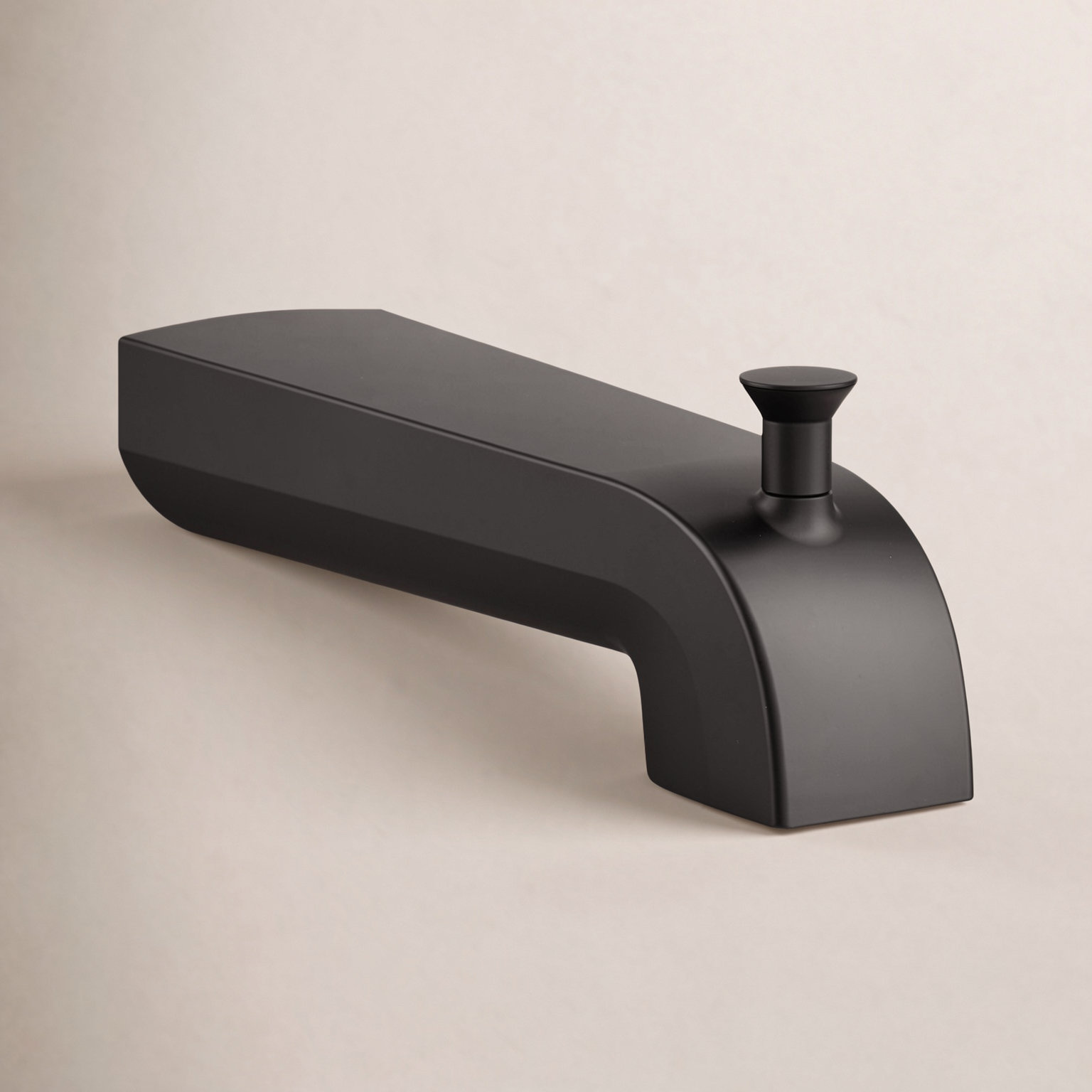 Hint Wall-Mounted Diverter Tub Spout, Matte Black