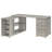 Tona Grey Driftwood 3-Drawer L-Shape Desk