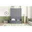 Grand lit escamotable avec coussin, gris - peu encombrant pour diverses pièces et une salle de sport confortable, élégant et fonctionnel-453190873