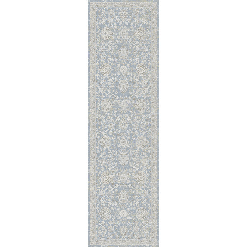 Stamey 12502-518 NAVY/IVORY/BEIGE, Runner 2'2" x 7'7"