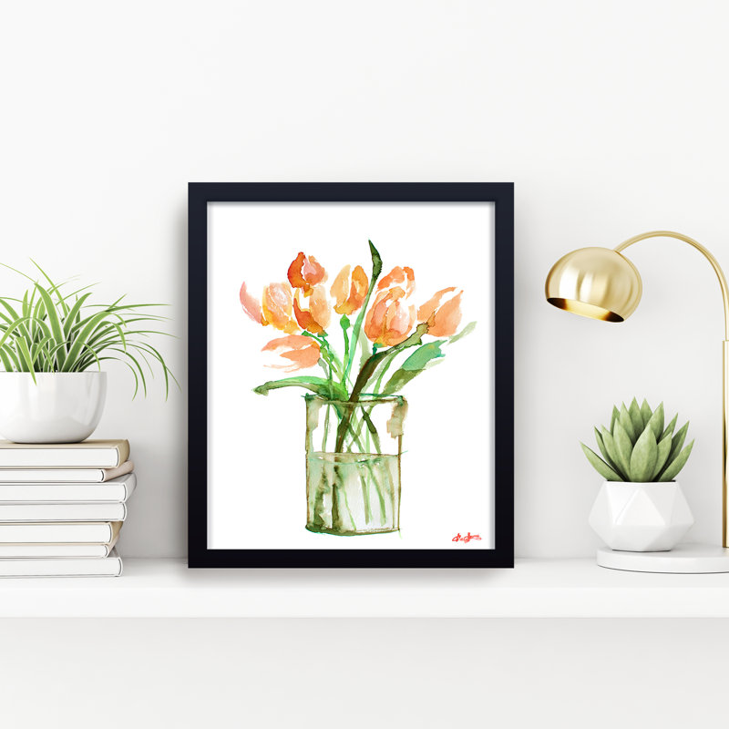 'Tulips No.3' Framed Print Wall Art, 30" H x 24" W x 1" D
